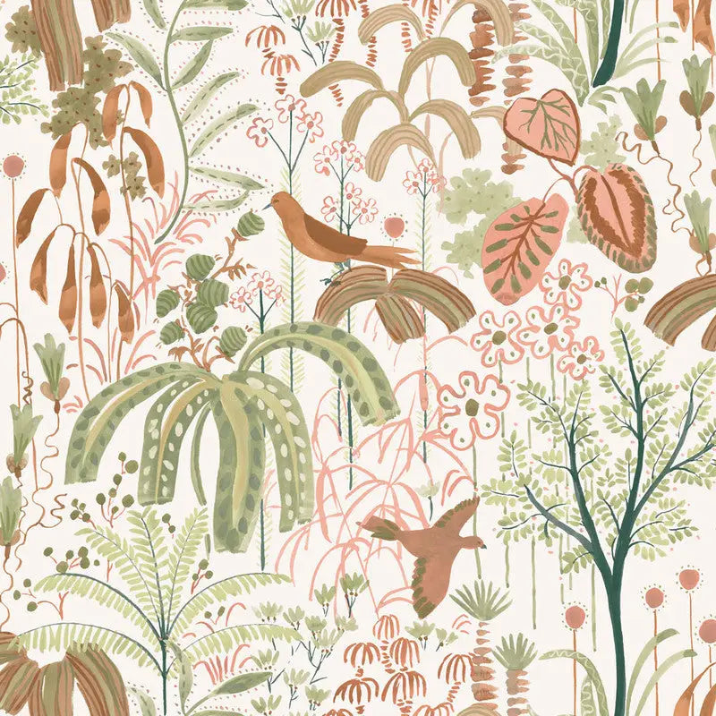 Willow Rainforest Peel and Stick Wallpaper, 28 sq. ft. - PABOOM