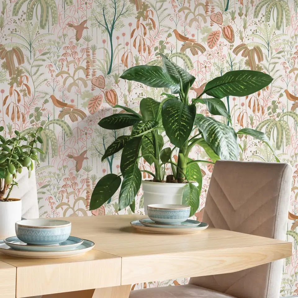 Willow Rainforest Peel and Stick Wallpaper, 28 sq. ft. - PABOOM