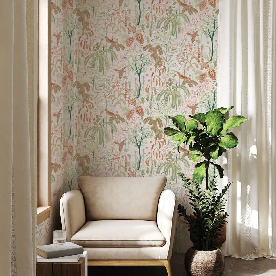 Willow Rainforest Peel and Stick Wallpaper, 28 sq. ft. - PABOOM