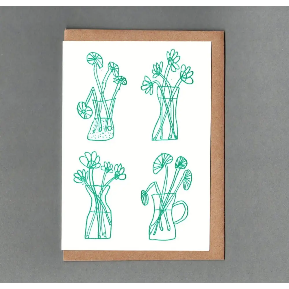 The Passenger Press - Flowers Letterpress Card