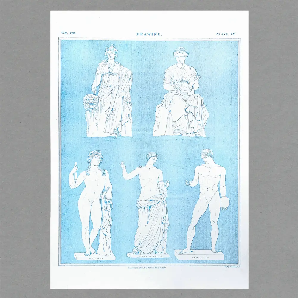 The Passenger Press - Statues Risograph Print
