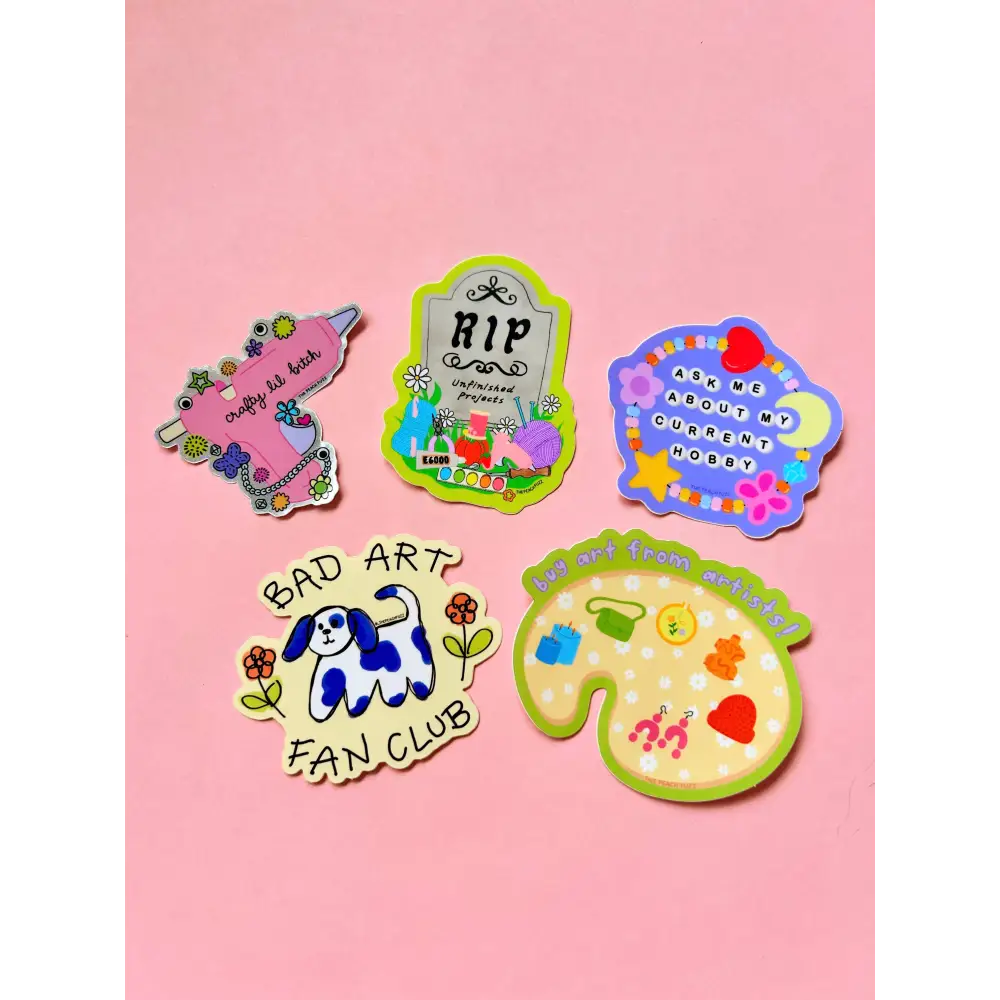 Crafty Lil Bitch Hot Glue Gun Glitter Sticker - PABOOM