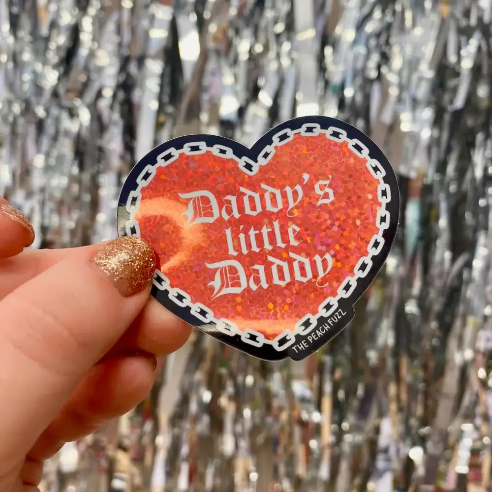 Daddy's Little Daddy Glitter Sticker - PABOOM