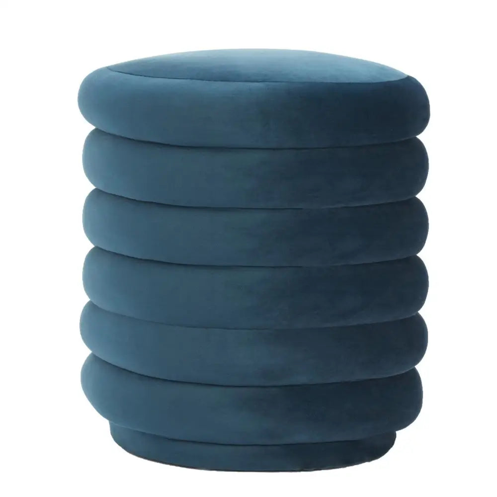 Velvet Pouf Blue - PABOOM