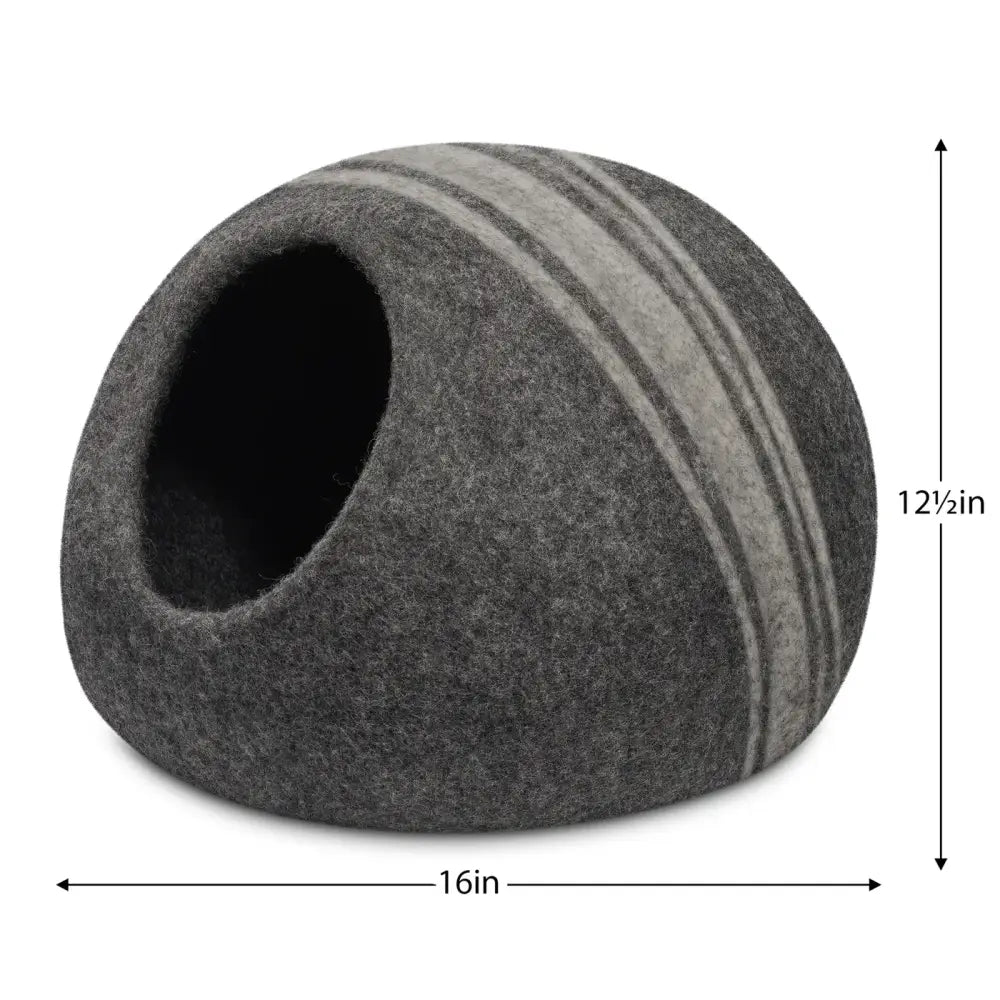 Torre & Tagus - Felted Wool Cat Cave Grey