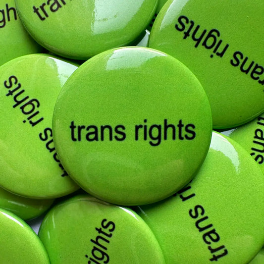 Trans Rights BRAT Charli XCX Pin/Button - PABOOM