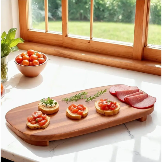 TRUU DESIGN - Acacia Wood Footed Serving Board