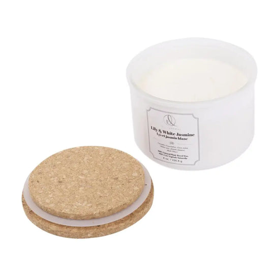 Candle With Wood Lid 3 Wick Lily + White Jasmine - PABOOM
