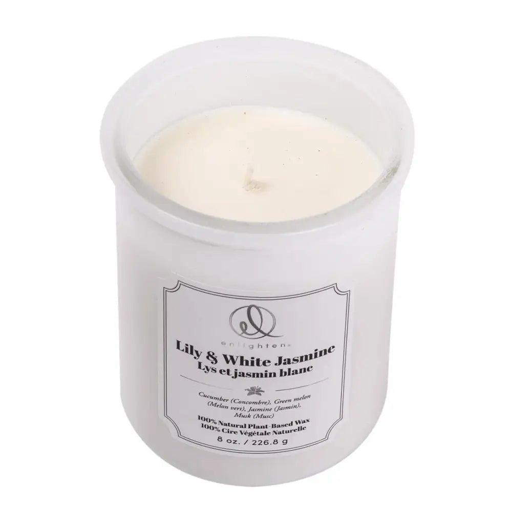 Candle with Wood Lid Lily + White Jasmine - PABOOM