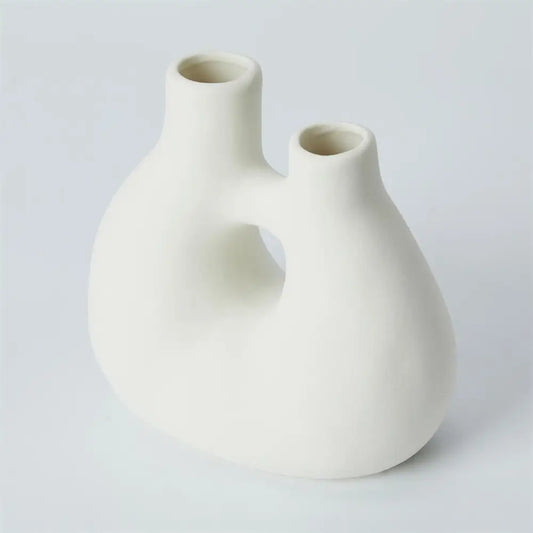 Donut Shape Double Stem Vase - PABOOM