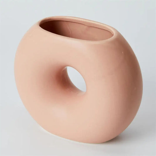 Donut Shape Pink Vase - PABOOM