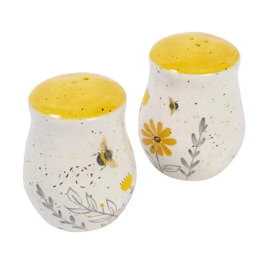 TRUU DESIGN - Floral Bee Salt + Pepper Shakers