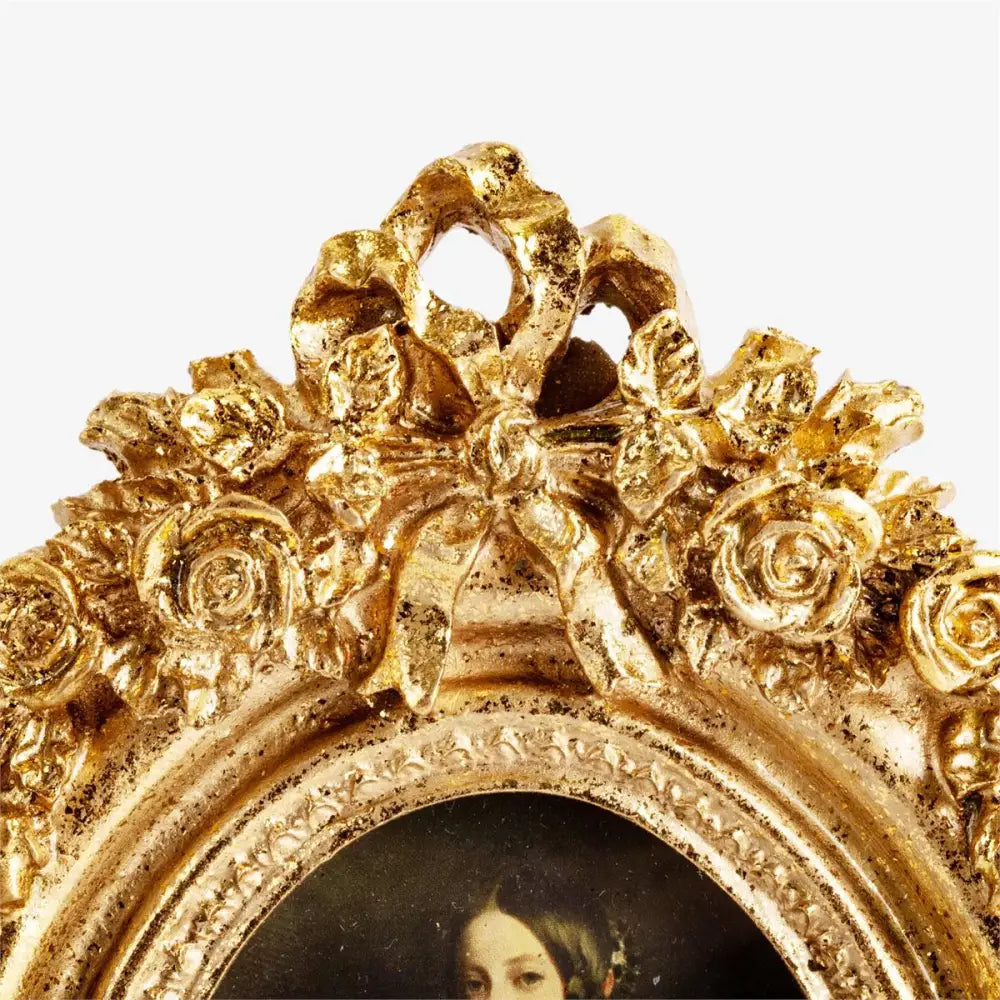 Gold 3D Vintage Oval Frame - PABOOM