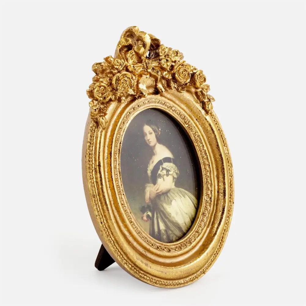 Gold 3D Vintage Oval Frame - PABOOM