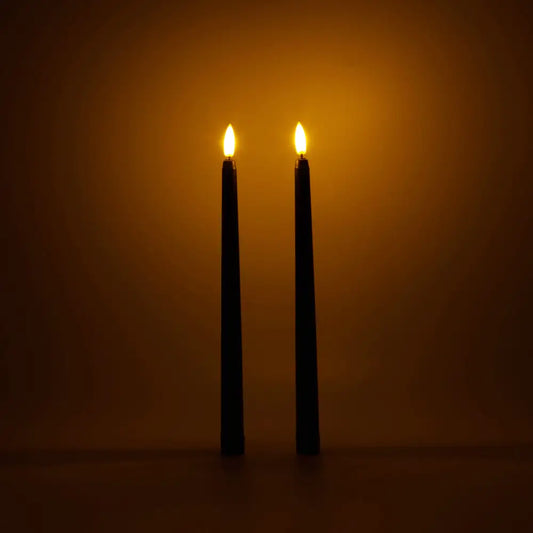 TRUU DESIGN - LED Taper Candles Black