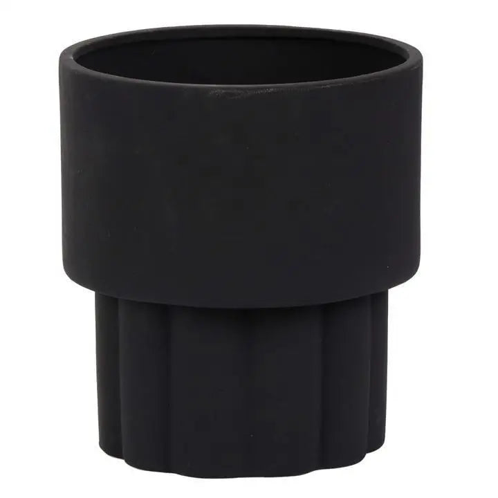 Matte Black Ceramic Planter - PABOOM