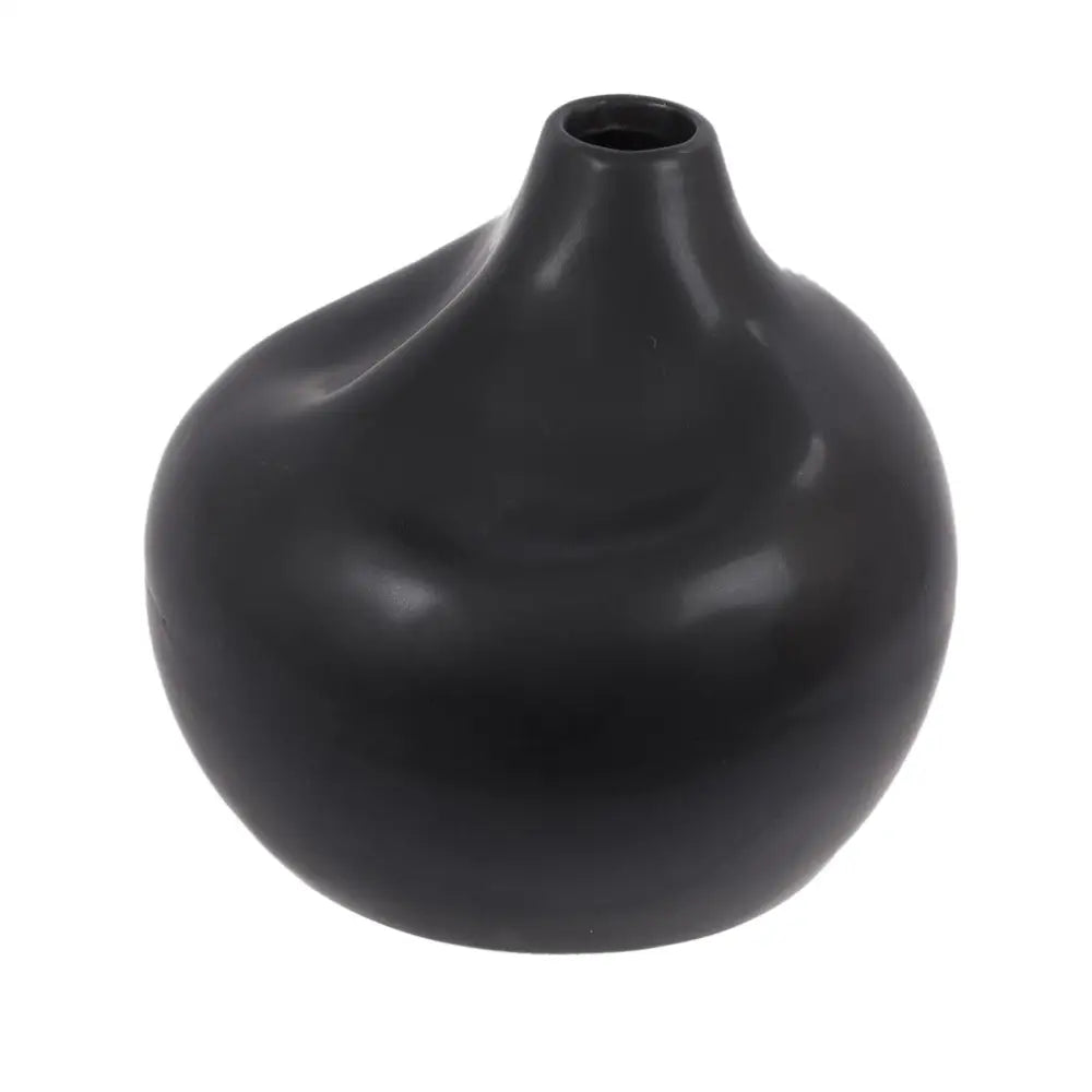 Matte Black Ceramic Vase - PABOOM