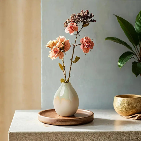 Mint Green Drip Glaze Vase - PABOOM