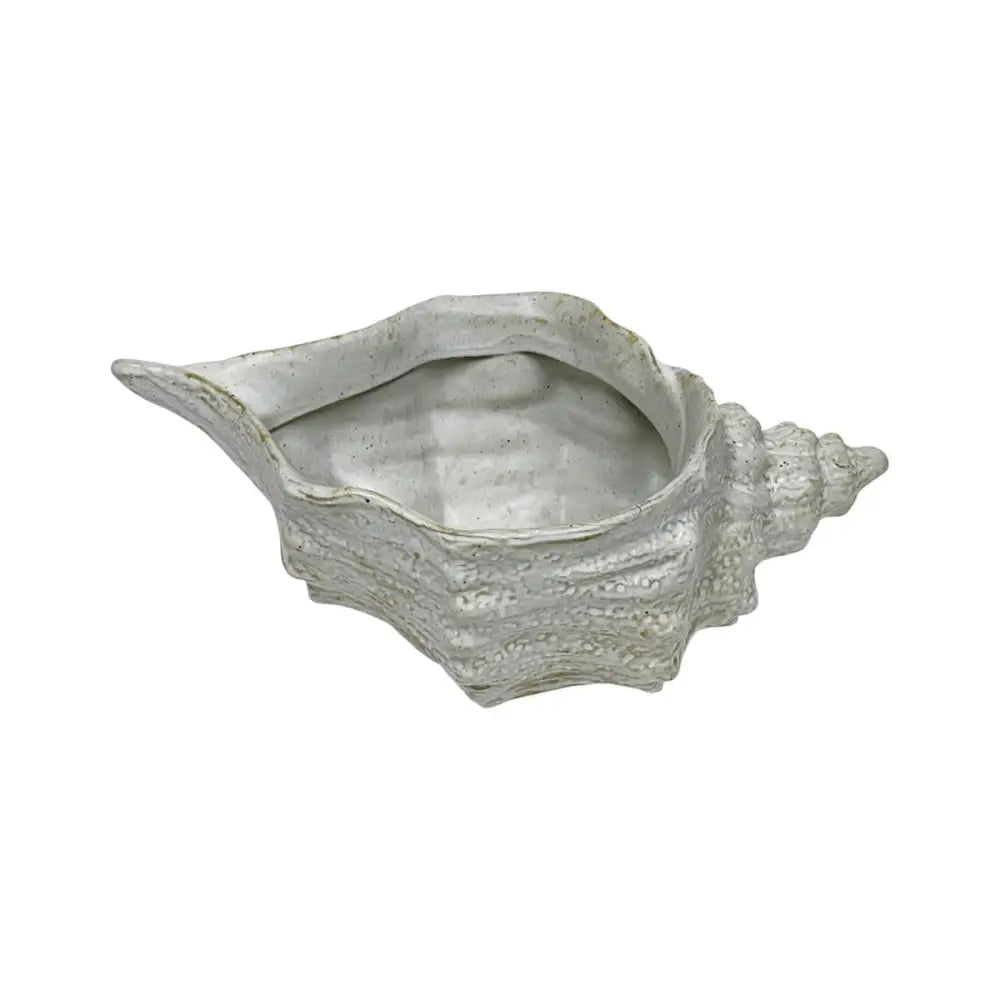 TRUU DESIGN - Shell Planter Ceramic 9.85’’x5.5’’x4’’