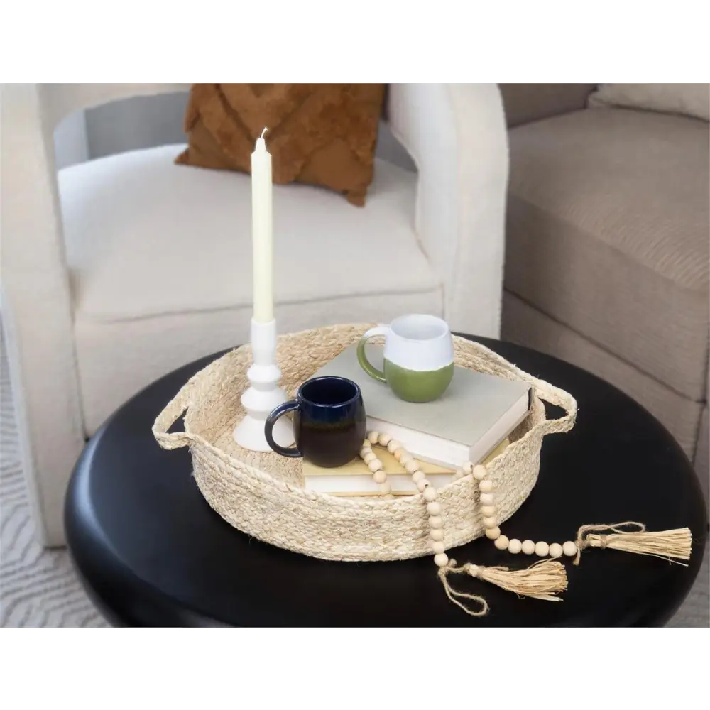 Stacked Matte White Taper Candle Holder Large - PABOOM