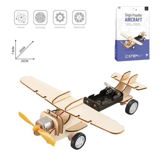 Stem Toy Wooden Aircraft - PABOOM