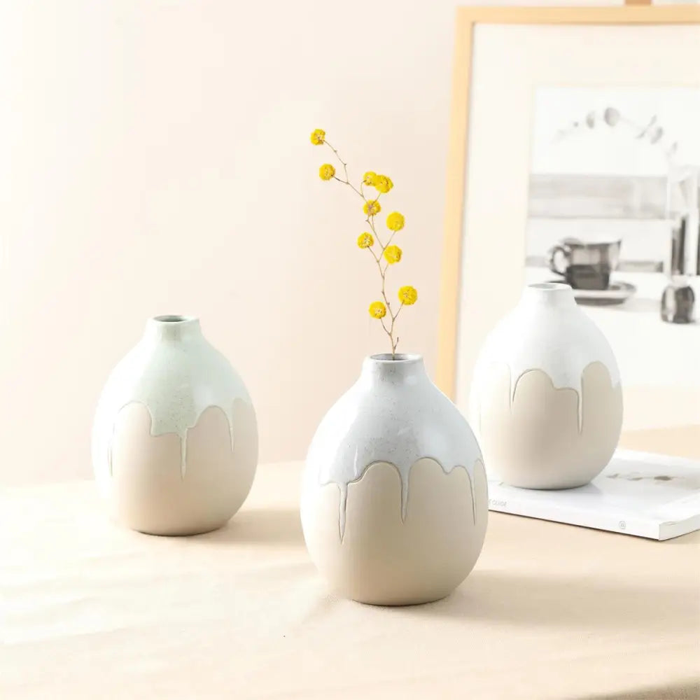 Stone Grey Drip Glaze Vase Large - PABOOM