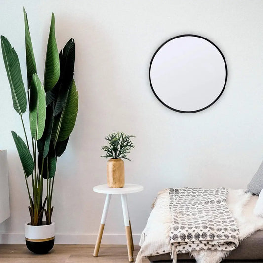 TRUU DESIGN - Wall Mirror Black Metal Round