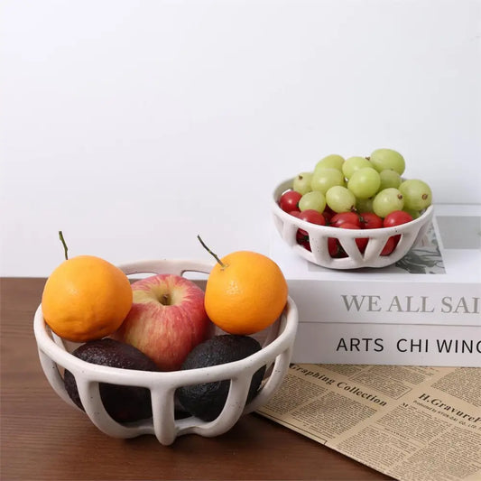 White Spec Basket Bowl - PABOOM