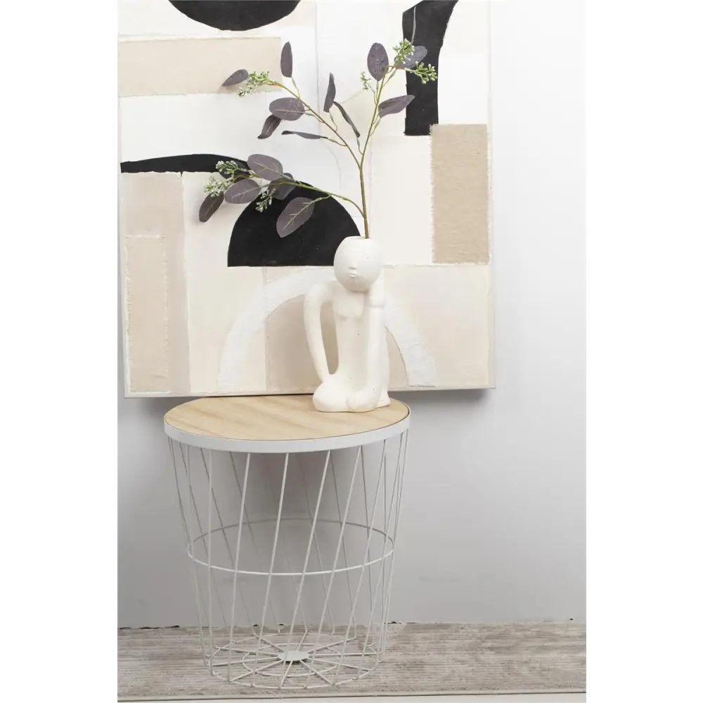 White Wire Side Table - PABOOM