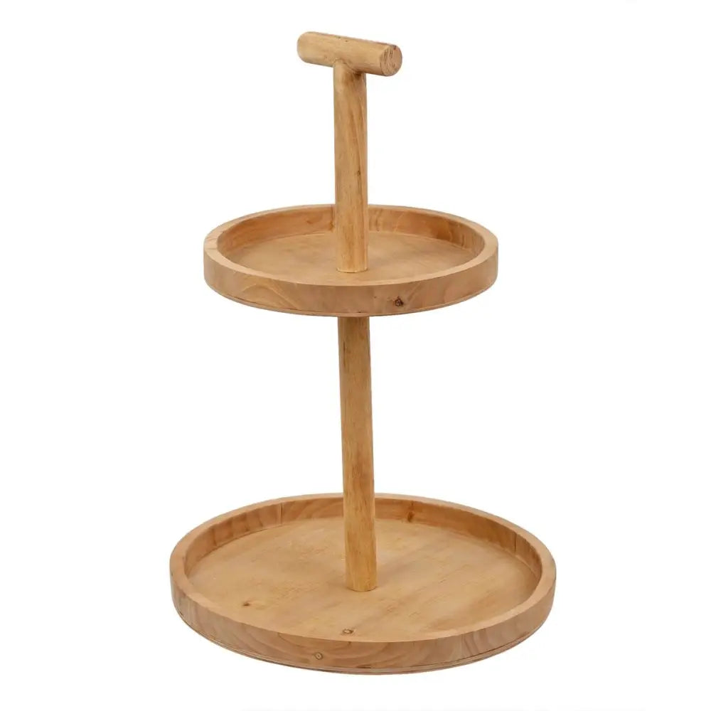 Wood 2-Tier Stand - PABOOM