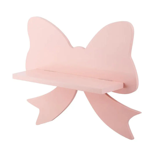 TRUU DESIGN - Wooden Wall Shelf Pink Bow