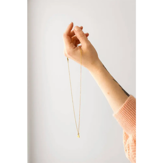 Whitebirch Handmade Goods - Brushed Brass Heart Necklace