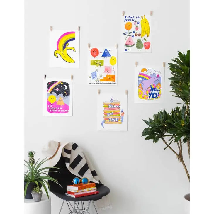 You Light The Stars Risograph Print - PABOOM