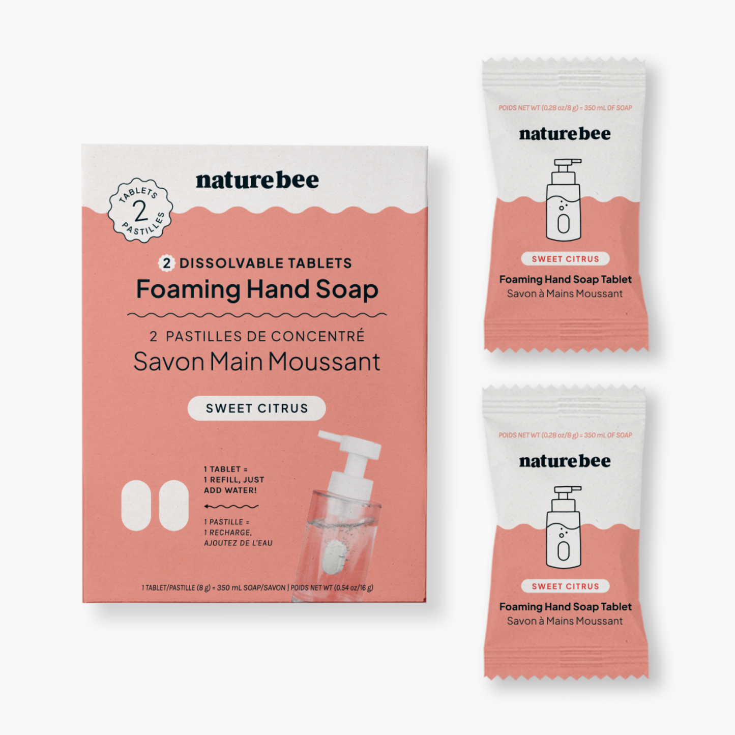 Concentrated Foaming Hand Soap Refills - 2-pack box : Eucalyptus Mint