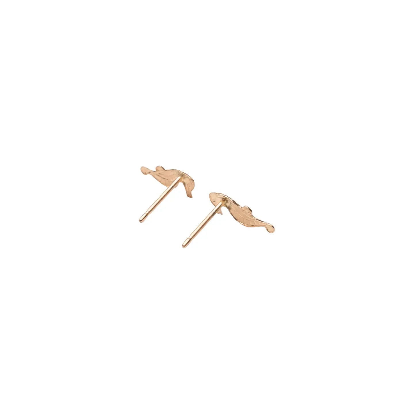 Gold Seahorse Studs