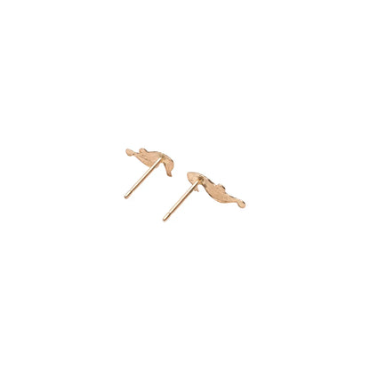 Gold Seahorse Studs