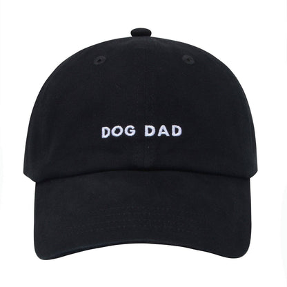 Dog Dad Hat | Embroidered Dog Dad Baseball Cap - Black
