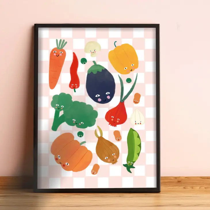 Eat Your Veg Art Print