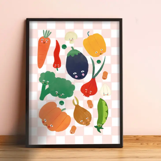 Eat Your Veg Art Print