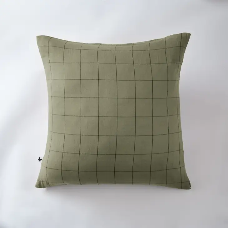 Match Cotton Gauze Cushion Cover 24" Rosemary