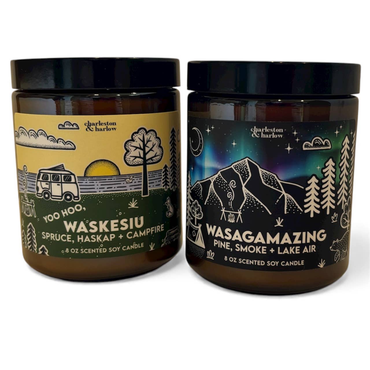 Charleston & Harlow Waskesiu candle top view