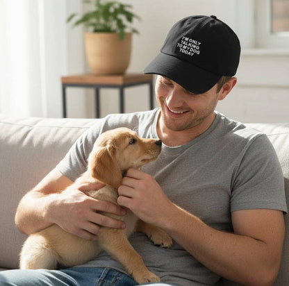 I'm Only Talking to My Dog Today Hat - Pink