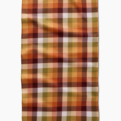 Rustic Autumn Plaid Tea Towel