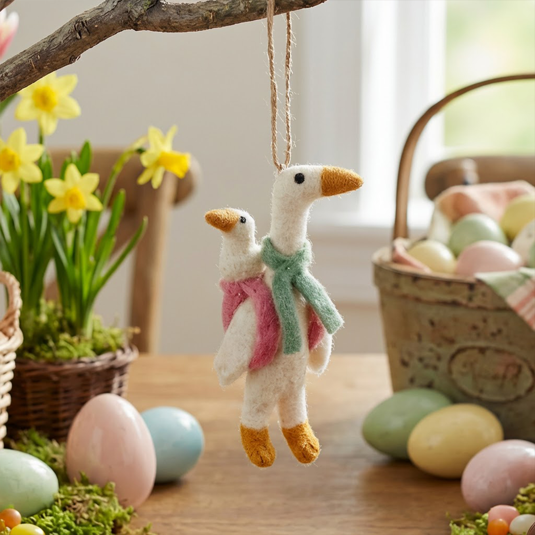 Handmade Felt Mother Goose Hanging Decoration