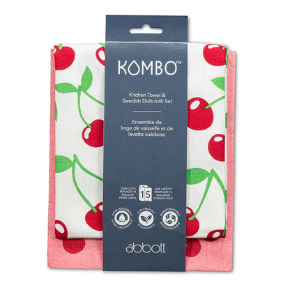 Cherries Dishcloth + Kitchen Towel Set