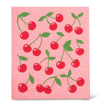 Cherries Dishcloth + Kitchen Towel Set