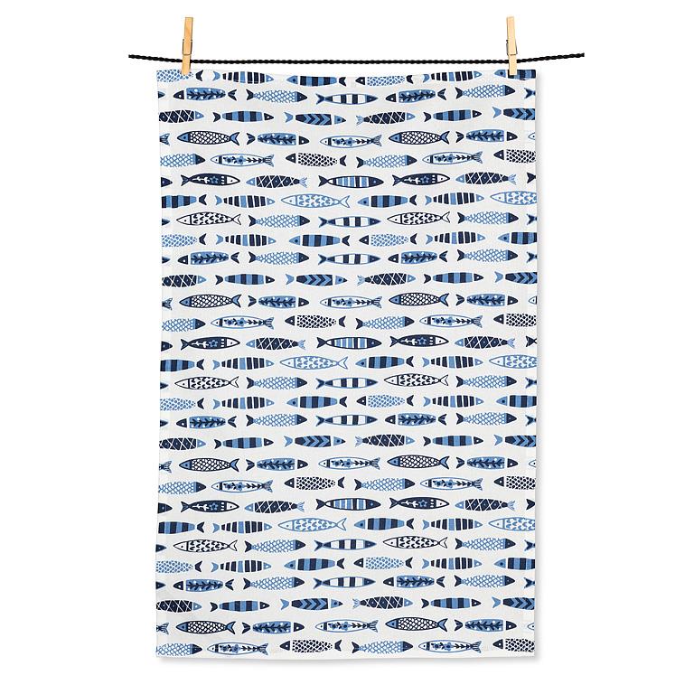 Swimming Fish Dishcloth + Kitchen Towel Set