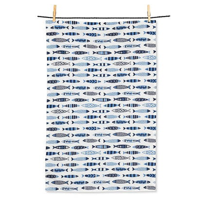 Swimming Fish Dishcloth + Kitchen Towel Set