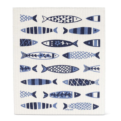 Swimming Fish Dishcloth + Kitchen Towel Set