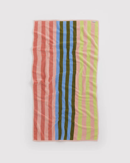 BAGGU Organic Cotton Bath Towel - Sherbet Stripe